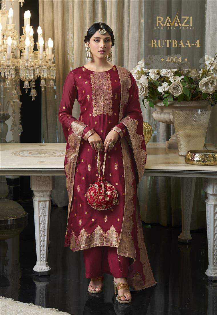 Beautiful Woven Designer Salwar Kameez For Girlish