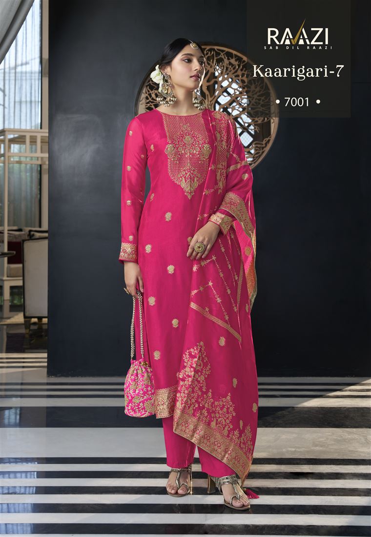 Beautiful Woven Designer Salwar Kameez For Girlish