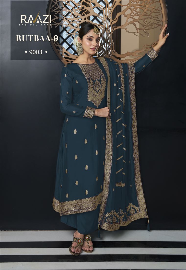 Beautiful Woven Designer Salwar Kameez For Girlish