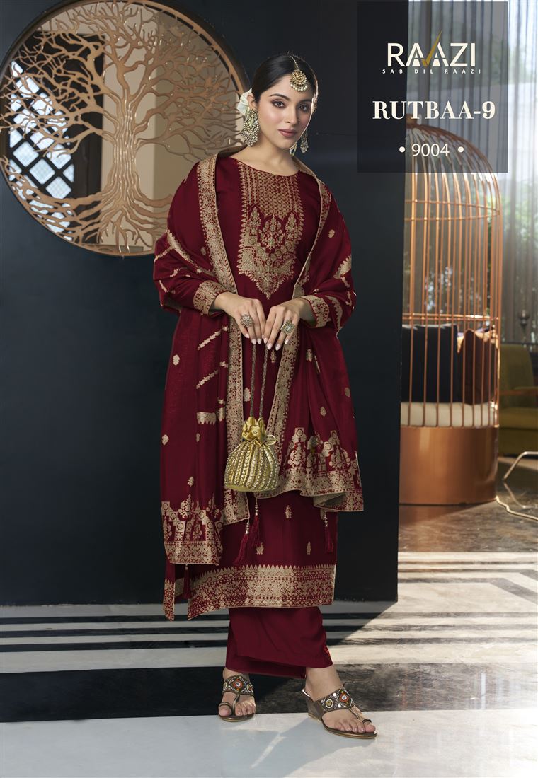 Beautiful Woven Designer Salwar Kameez For Girlish