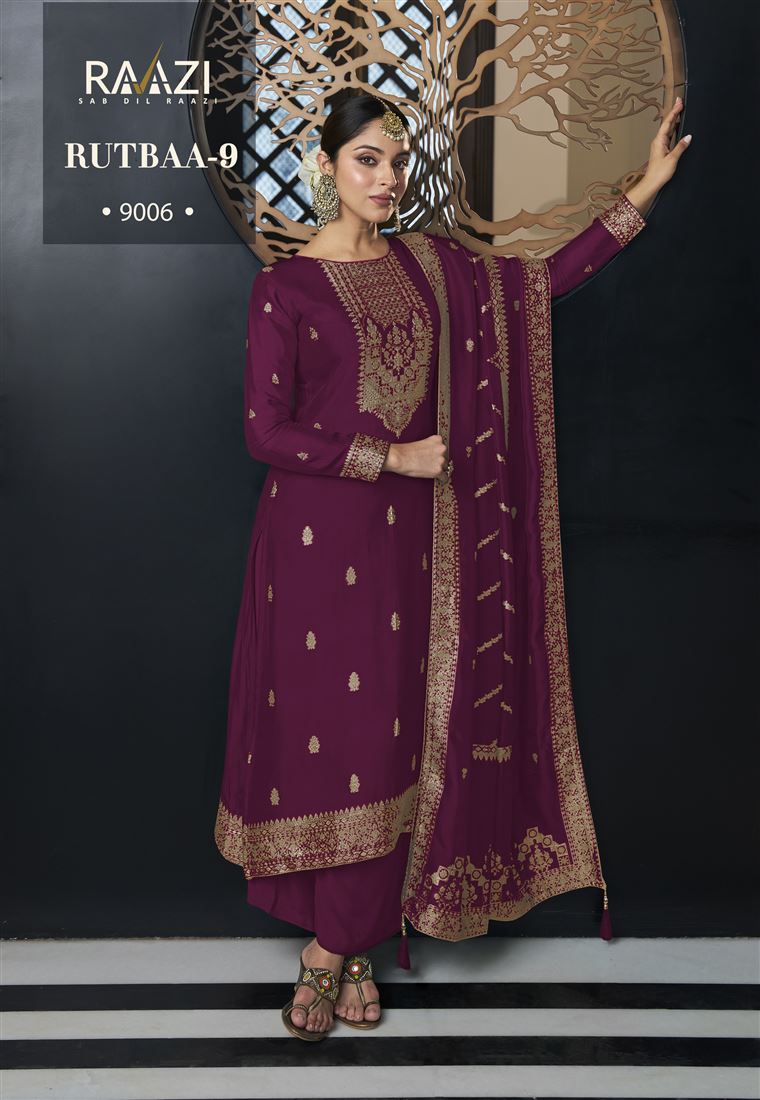 Beautiful Woven Designer Salwar Kameez For Girlish