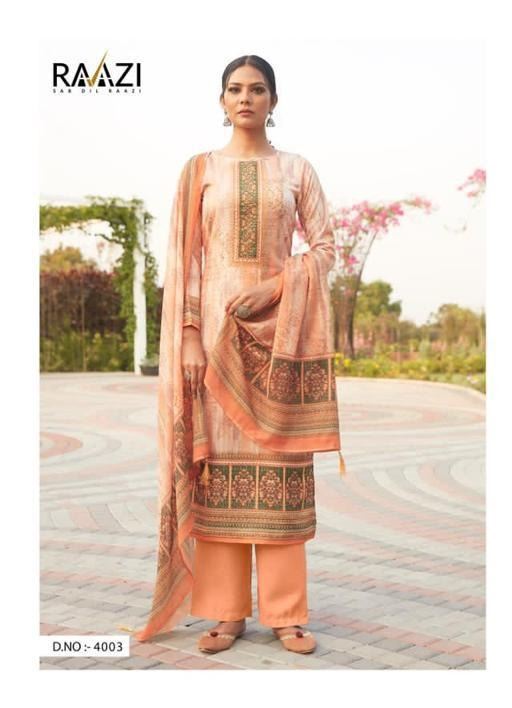 Elegant Digital Print Orange Salwaar Kameez for Cl