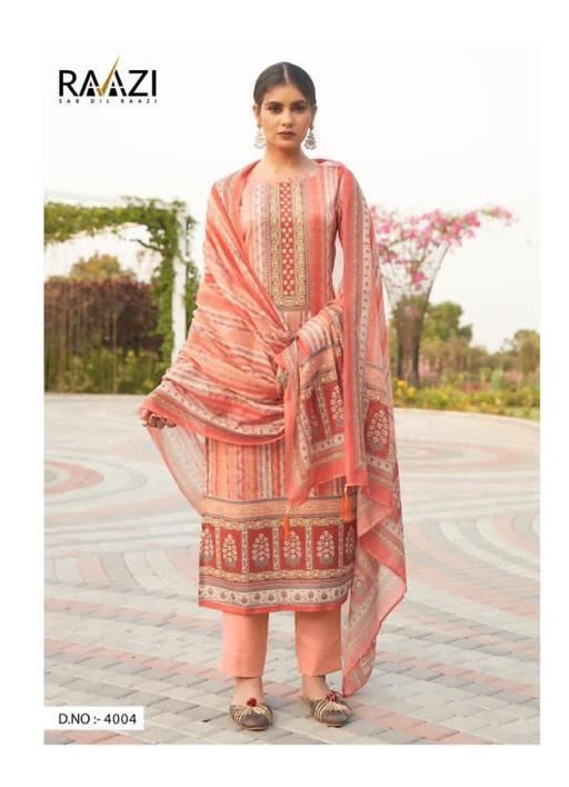 Elegant Digital Print Peach Salwaar Kameez for Cla