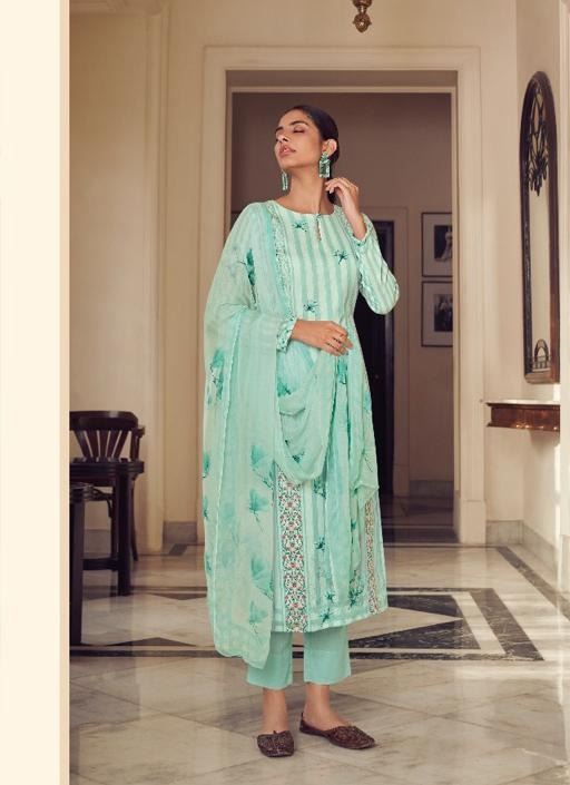 Elegant Green Colour Office Wear Salwaar Kameez by