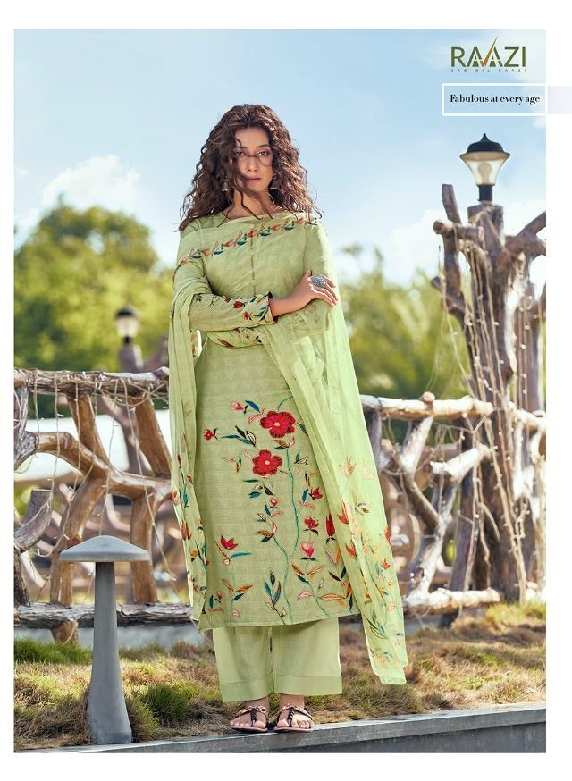 Elegant Green Colour Office Wear Salwaar Kameez by