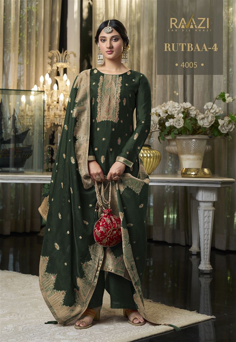 Elegant Pista Green Colour Office Wear Salwaar Kam