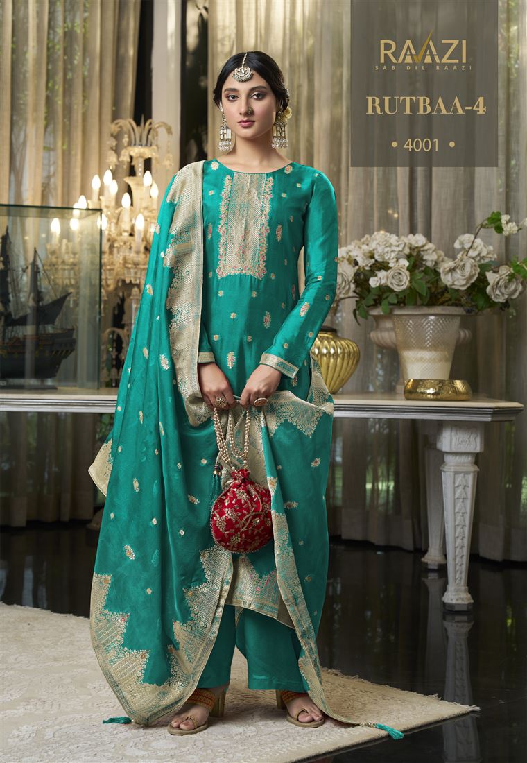 Elegant Smart Green Colour Office Wear Salwaar Kam