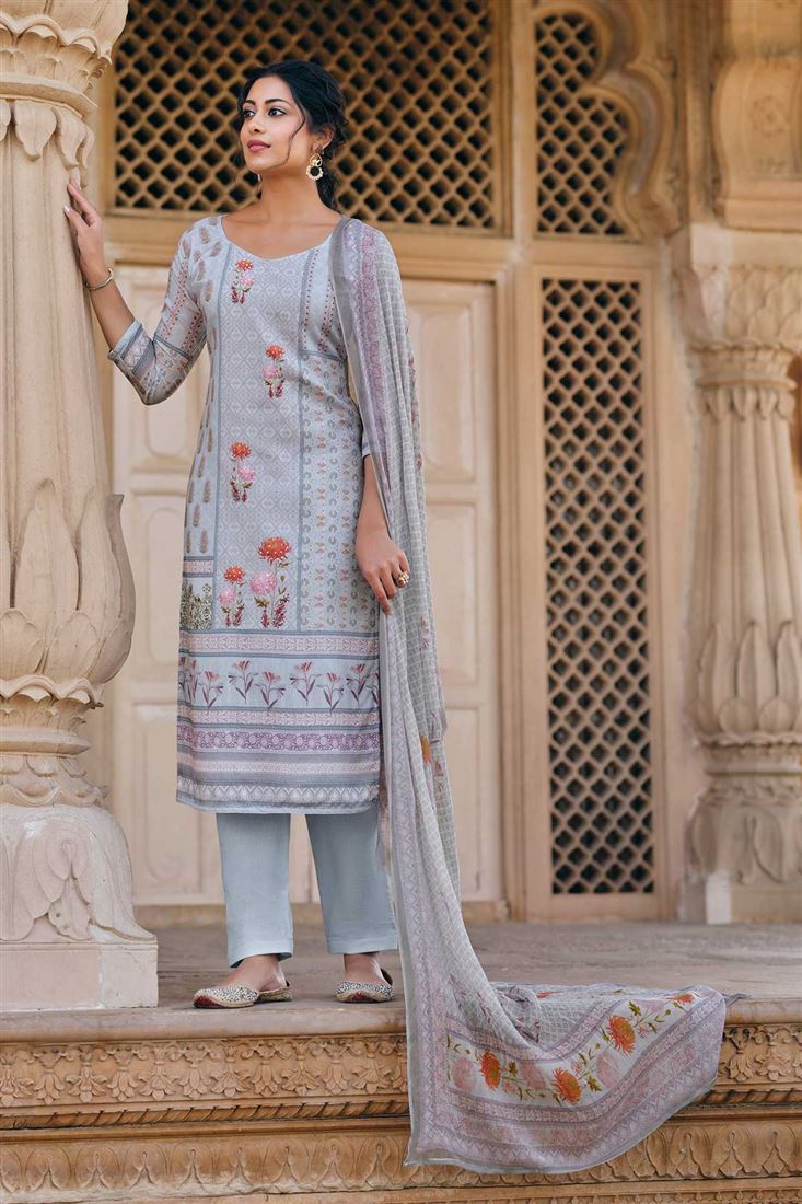 Ethnic Cotton Blue Salwaar Kameez