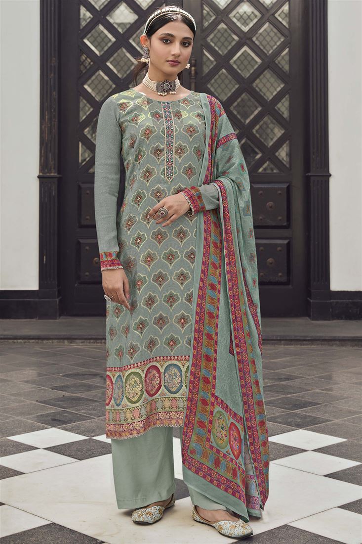 Green Colour Beautiful Salwar Kameez For Girlish L