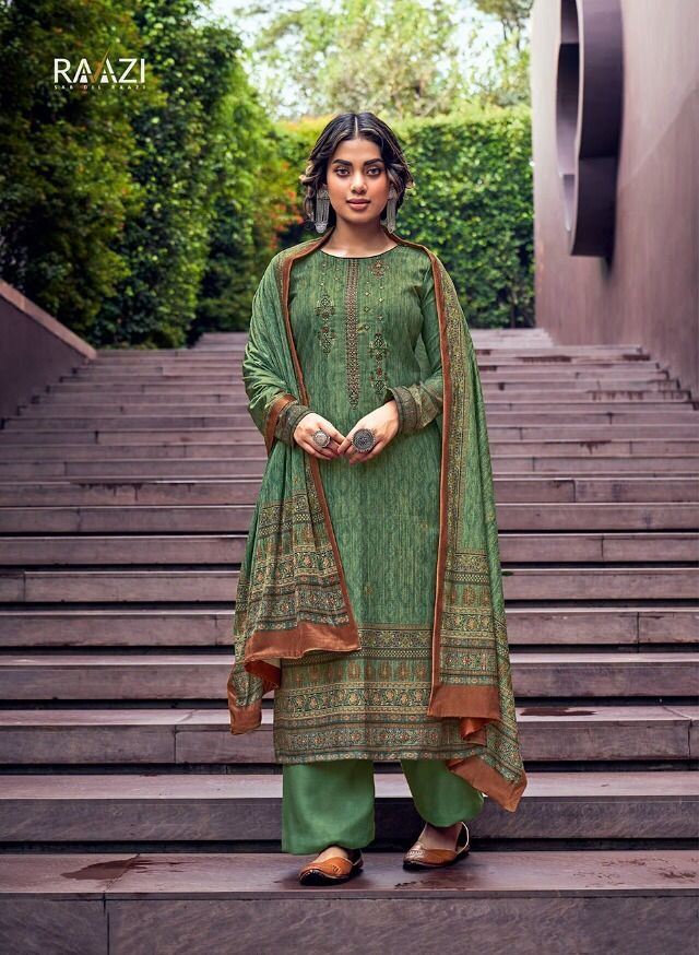 Green Colour Salwaar Kameez For Winter Weddings