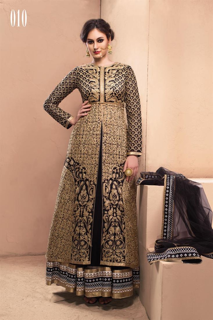 double layer anarkali dress