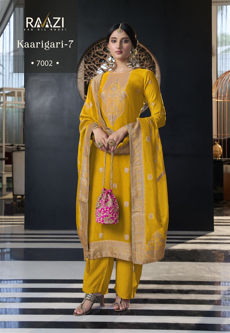 Mustard Colour Ethnic Zari Work Adorable Dress