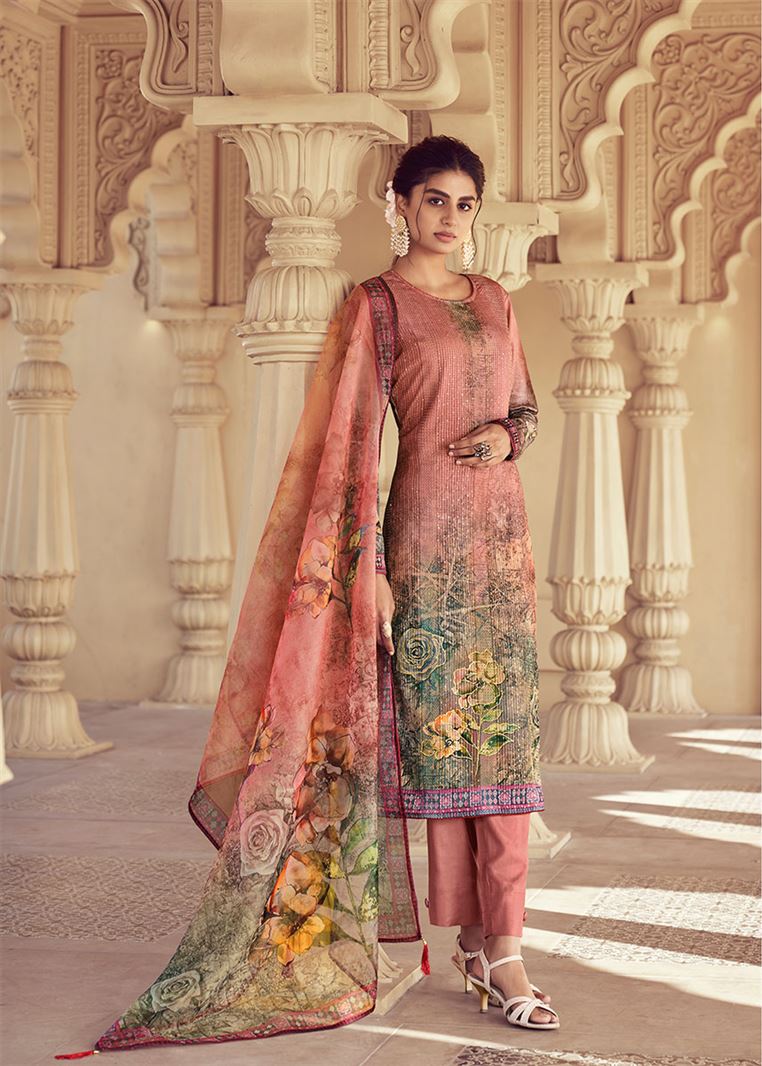 Smart Partywear Pink Colour Salwaar Suit