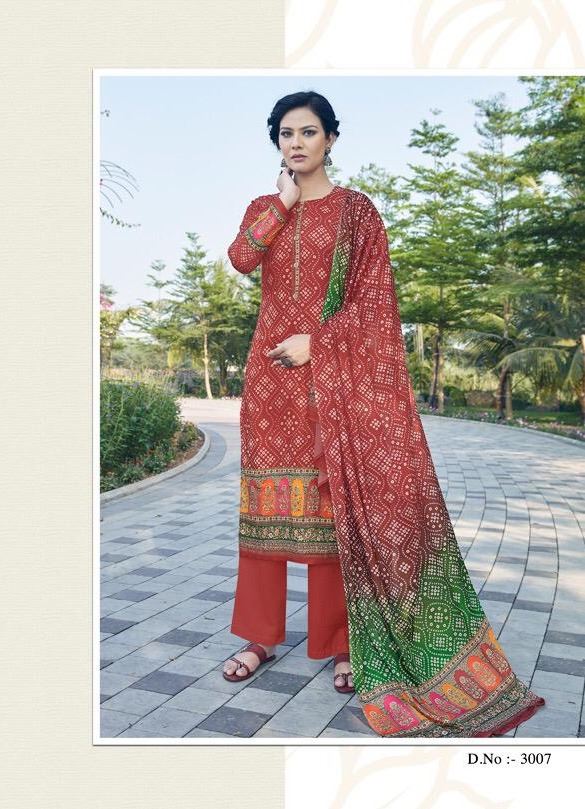 Traditional Red Bandhej Dress for Festive Season