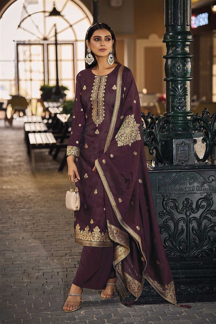 Wine Colour Ethnic Wedding Collection Bangalori Si