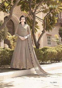 Beautiful Brown Colour Salwaar Kameez in Soft Net 