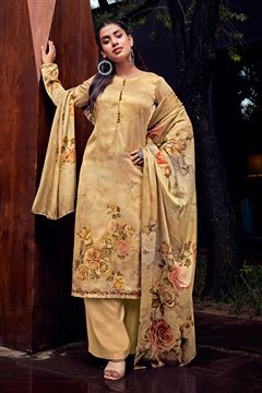 Beautiful Cream Colour Ethnic Salwaar Kameez