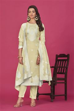 Beige Colour Ethnic Organic Fabric Dress
