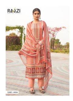 Elegant Digital Print Peach Salwaar Kameez for Cla