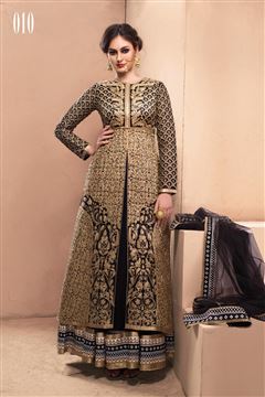 HEAVY TAR WORK DOUBLE LAYER ANARKALI SUIT.