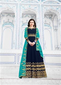 Rama Aroos Beautiful Navy Blue Salwaar Kameez for 
