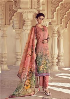 Smart Partywear Pink Colour Salwaar Suit